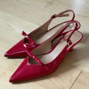 Madden Girl Pink Patent Leather Platform Pumps Block Heel Coquette Size 6.5